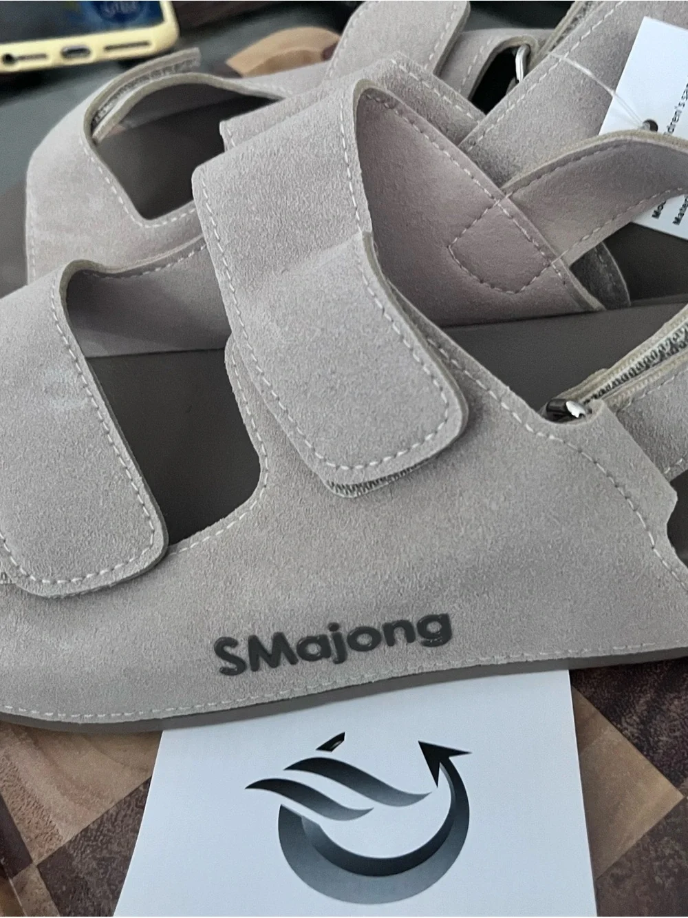 Big kids Hook-and-Loop Sandals in Taupe